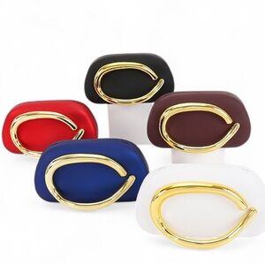 Gold Accent Clutch Bags in Multiple Colors